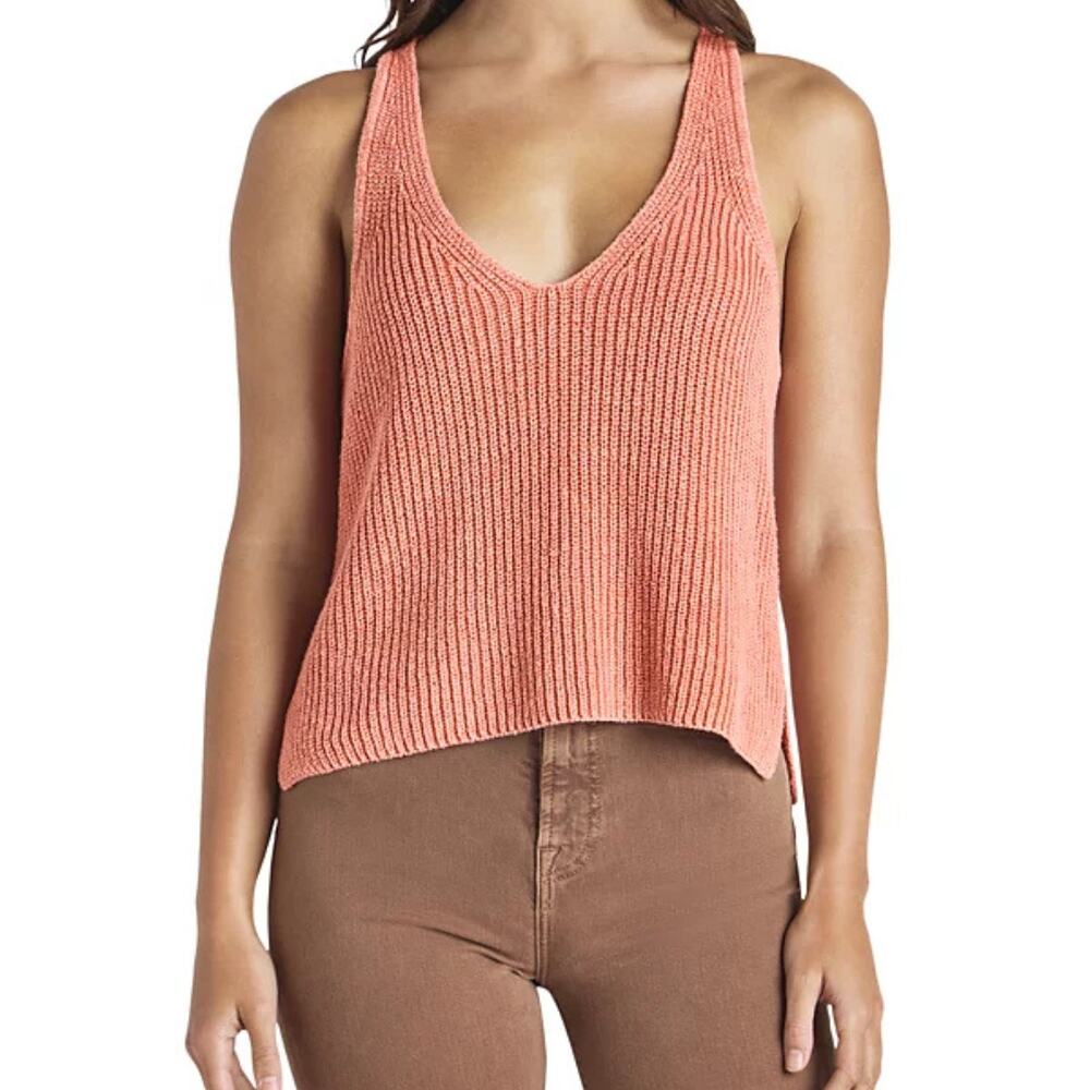 NWT Splendid Deirdre Cotton Knit Tank Sweater – Peach, Size Medium